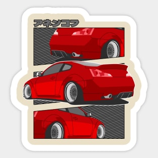 Red Infiniti g35 Sticker